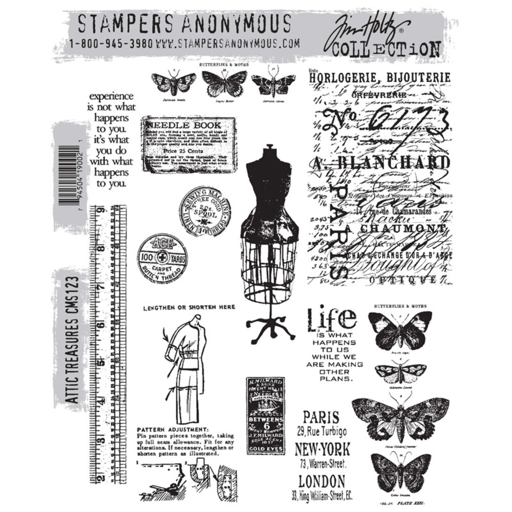 Stampers Anonymous Cling Stamps Attic Treasures (CMS123) Stampers Anonymous Cling Stamps Attic Treasures (CMS123)