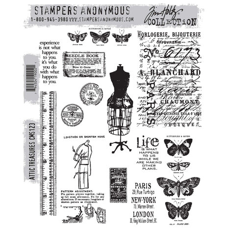 Stampers Anonymous Cling Stamps Attic Treasures (CMS123) Stampers Anonymous Cling Stamps Attic Treasures (CMS123)