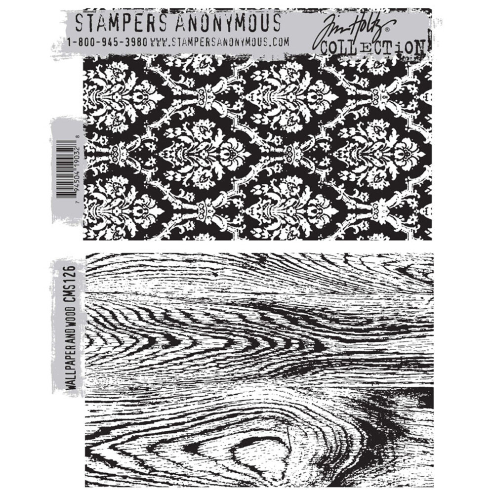 Stampers Anonymous Cling Stamps Wallpaper And Wood (CMS126) Stampers Anonymous Cling Stamps Wallpaper And Wood (CMS126)