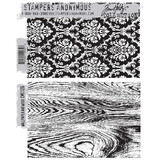 Stampers Anonymous Cling Stamps Wallpaper And Wood (CMS126)
