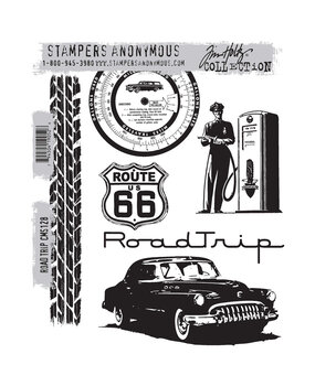 Stampers Anonymous Cling Stamps Road Trip (CMS128)