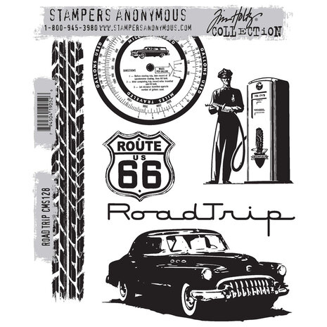 Stampers Anonymous Cling Stamps Road Trip (CMS128) Stampers Anonymous Cling Stamps Road Trip (CMS128)