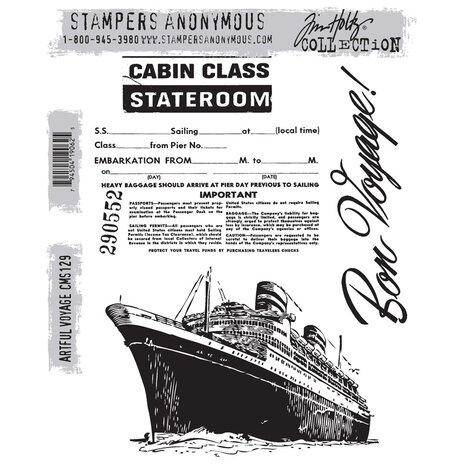 Stampers Anonymous Cling Stamps Artful Voyage (CMS129) Stampers Anonymous Cling Stamps Artful Voyage (CMS129)