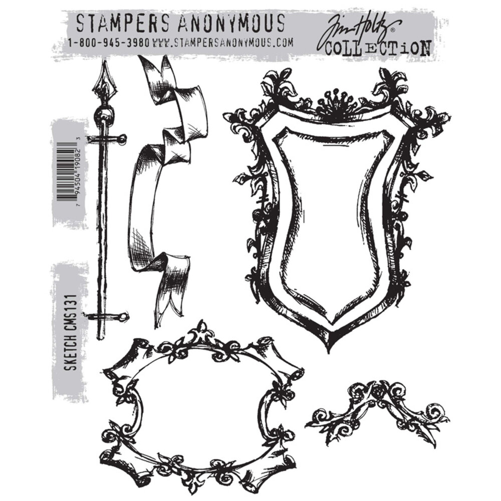 Stampers Anonymous Cling Stamps Sketch (CMS131)