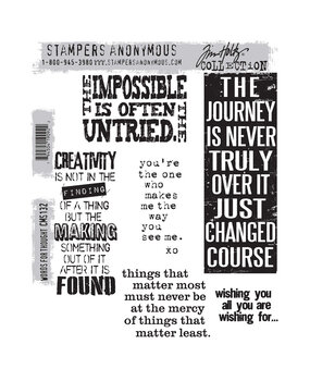 Stampers Anonymous Cling Stamps Words For Thought (CMS132)