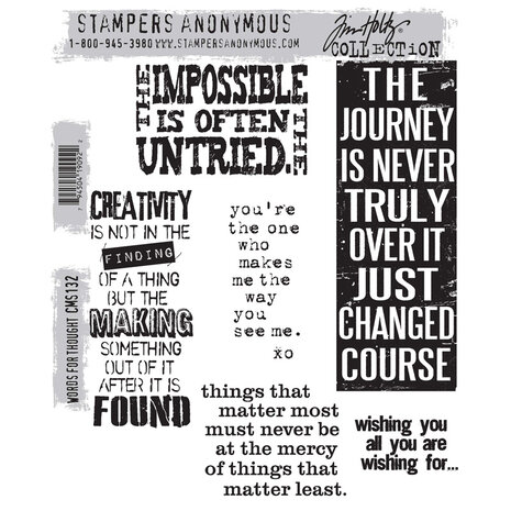 Stampers Anonymous Cling Stamps Words For Thought (CMS132)