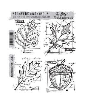 Stampers Anonymous Cling Stamps Autumn Blueprint (CMS133)