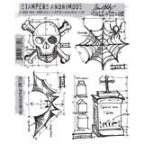 Stampers Anonymous Cling Stamps Halloween Blueprint (CMS134)