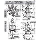 Stampers Anonymous Cling Stamps Christmas Blueprint (CMS135)