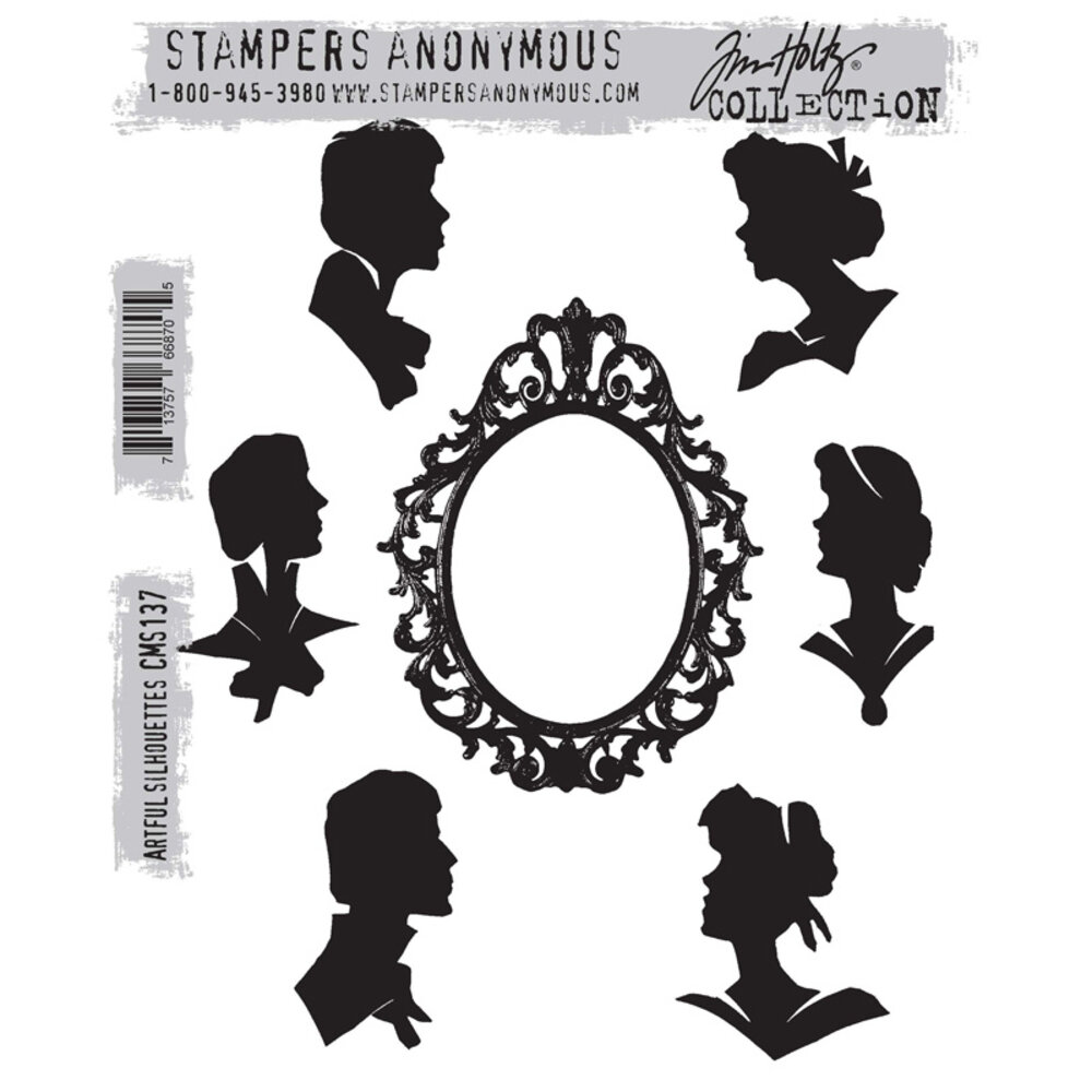 Stampers Anonymous Cling Stamps Artful Silhouettes (CMS137) Stampers Anonymous Cling Stamps Artful Silhouettes (CMS137)