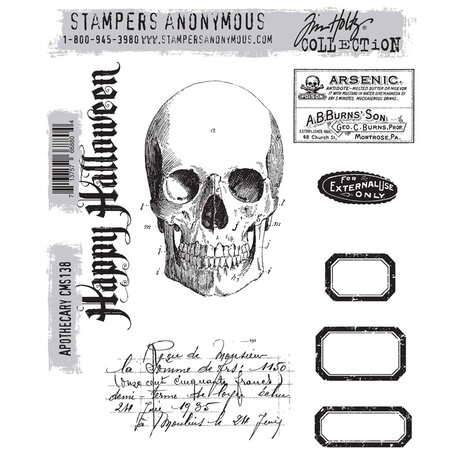 Stampers Anonymous Cling Stamps Apothecary (CMS138)