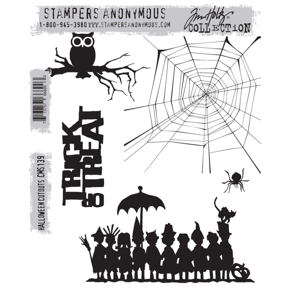 Stampers Anonymous Cling Stamps Halloween Cutouts (CMS139) Stampers Anonymous Cling Stamps Halloween Cutouts (CMS139)