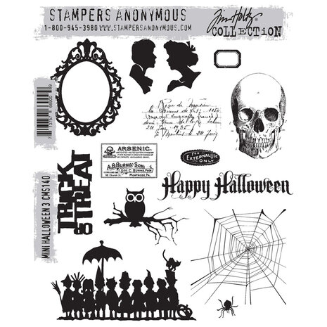 Stampers Anonymous Cling Stamps Mini Halloween 3 (CMS140)