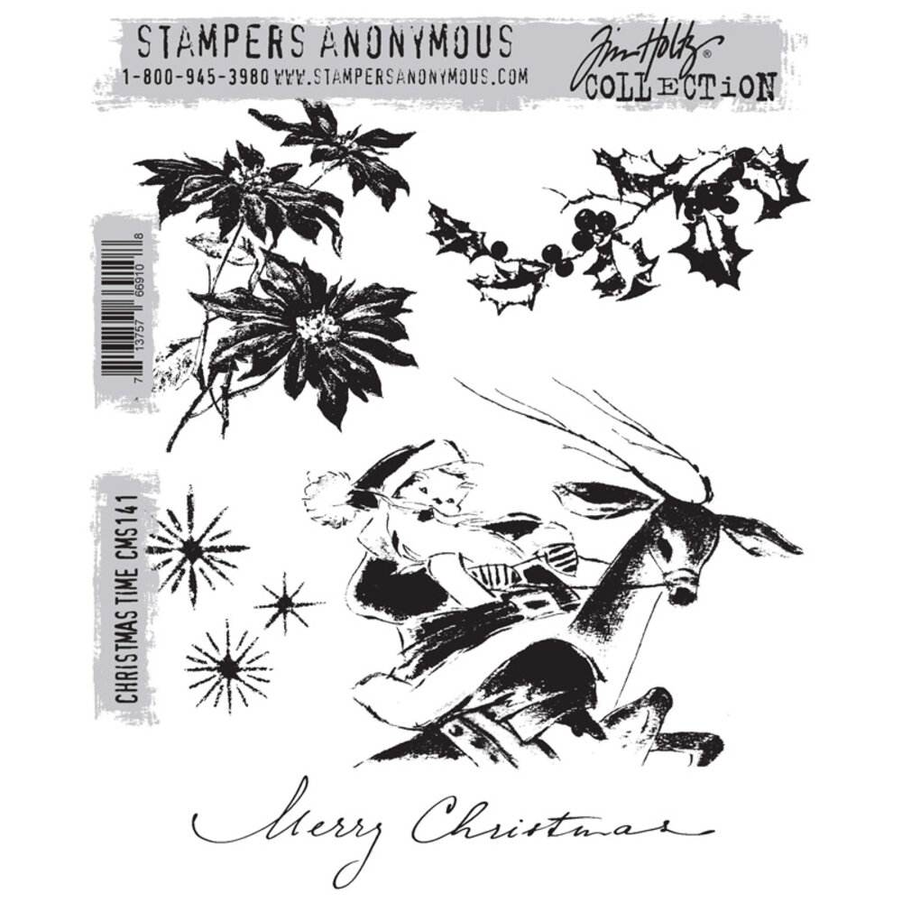 Stampers Anonymous Cling Stamps Christmas Time (CMS141) Stampers Anonymous Cling Stamps Christmas Time (CMS141)