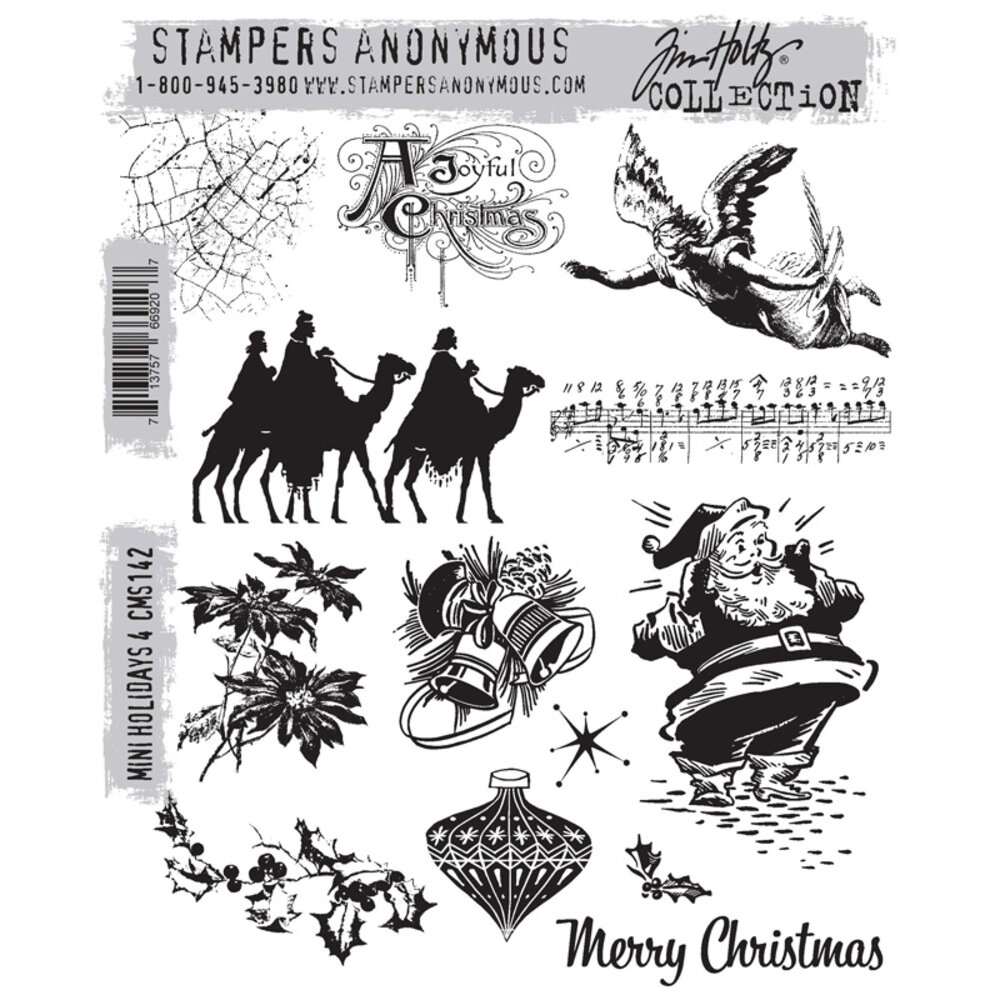 Stampers Anonymous Cling Stamps Mini Holidays 4 (CMS142)