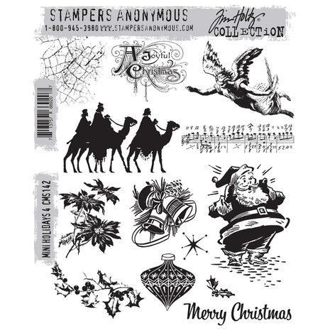 Stampers Anonymous Cling Stamps Mini Holidays 4 (CMS142)