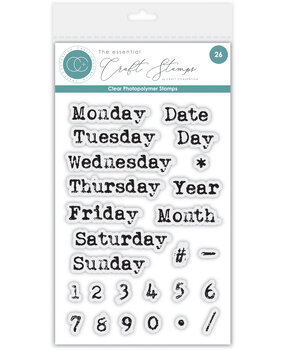Craft Consortium Days of the Week Clear Stamp (CCESTMP001) Craft Consortium Days of the Week Clear Stamp (CCESTMP001)
