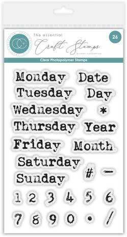 Craft Consortium Days of the Week Clear Stamp (CCESTMP001) Craft Consortium Days of the Week Clear Stamp (CCESTMP001)
