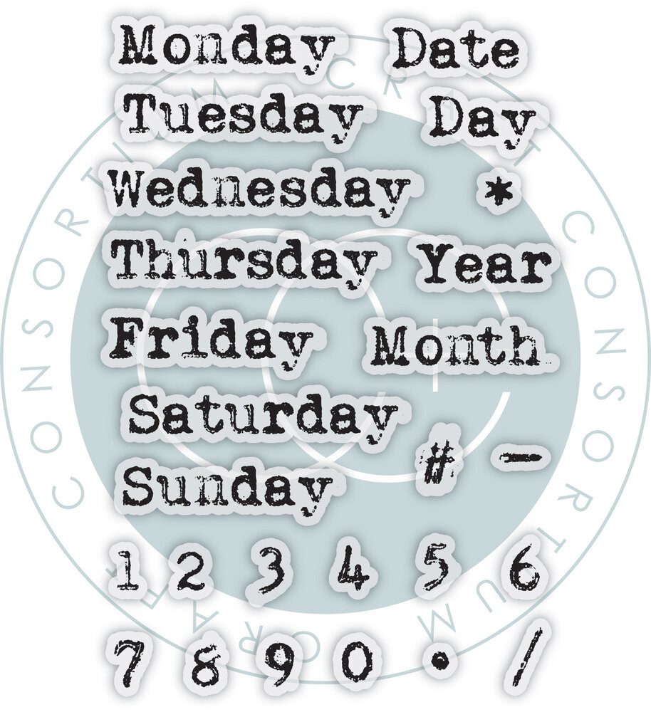 Craft Consortium Days of the Week Clear Stamp (CCESTMP001) Craft Consortium Days of the Week Clear Stamp (CCESTMP001)