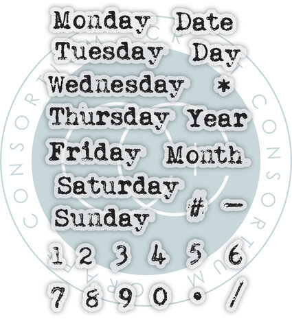 Craft Consortium Days of the Week Clear Stamp (CCESTMP001) Craft Consortium Days of the Week Clear Stamp (CCESTMP001)