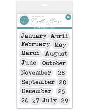 Craft Consortium Journal Months Clear Stamp (CCESTMP006) Craft Consortium Journal Months Clear Stamp (CCESTMP006)
