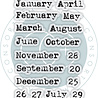 Craft Consortium PRE-ORDER Journal Months Clear Stamp (CCESTMP006) Craft Consortium PRE-ORDER Journal Months Clear Stamp (CCESTMP006)