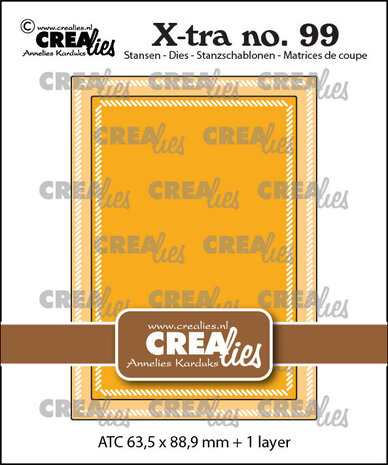 Crealies X-tra Dies ATC with Little Diagonal Lines (CLXtra99) Crealies X-tra Dies ATC with Little Diagonal Lines (CLXtra99)