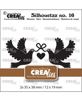 Crealies Silhouetzz Dies Doves with Heart (CLSH16)