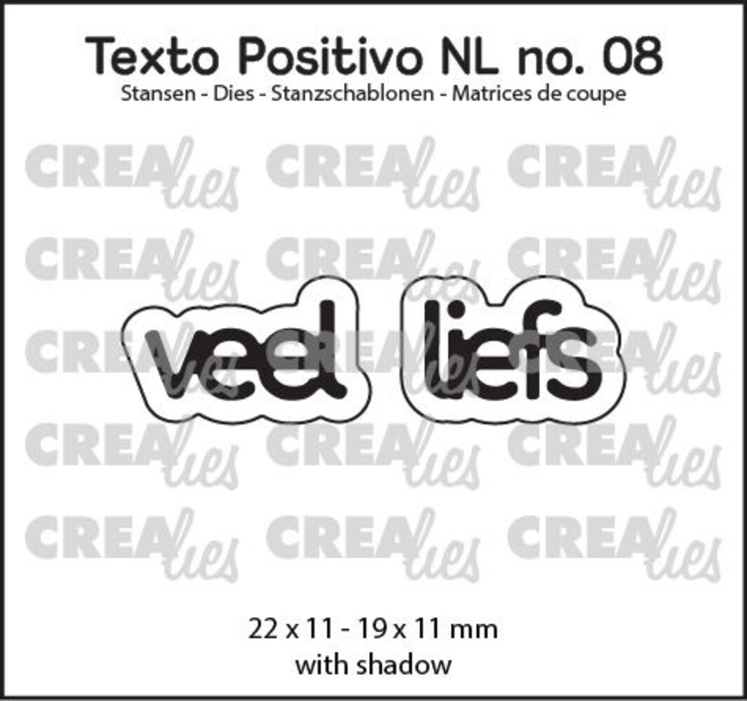 Crealies Texto Positivo Dies Veel Liefs (POSNL08) Crealies Texto Positivo Dies Veel Liefs (POSNL08)