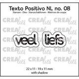Crealies Texto Positivo Dies Veel Liefs (POSNL08)