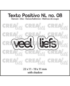 Crealies Texto Positivo Dies Veel Liefs (POSNL08)