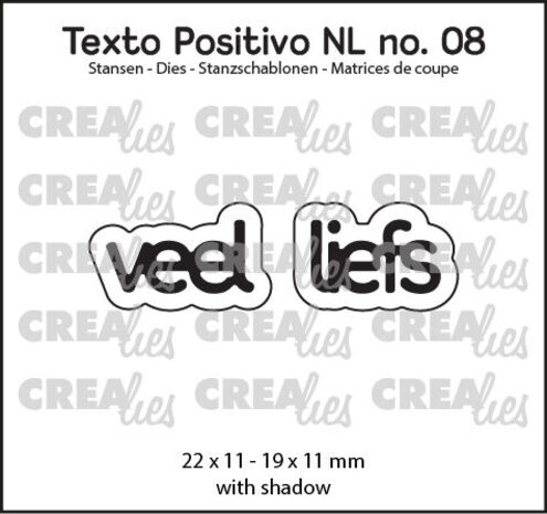 Crealies Texto Positivo Dies Veel Liefs (POSNL08) Crealies Texto Positivo Dies Veel Liefs (POSNL08)