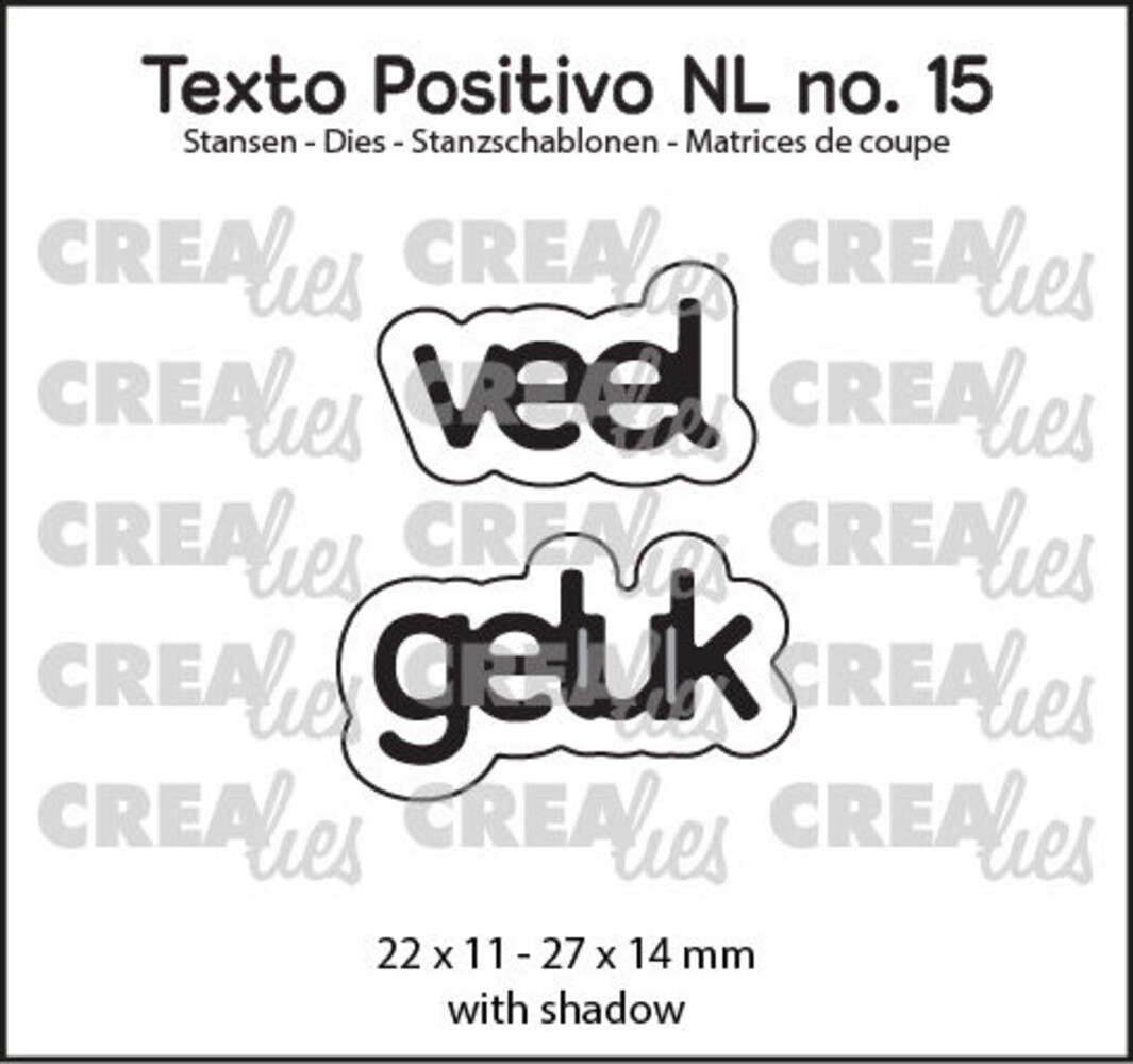 Crealies Texto Positivo Dies Veel Geluk (POSNL15)