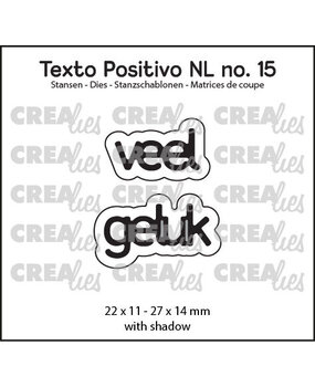 Crealies Texto Positivo Dies Veel Geluk (POSNL15)