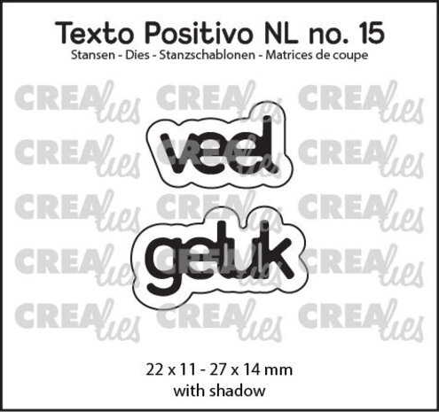 Crealies Texto Positivo Dies Veel Geluk (POSNL15)