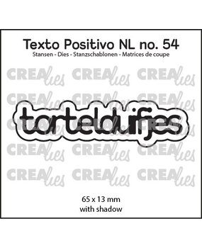 Crealies Texto Positivo Dies Tortelduifjes (POSNL54)