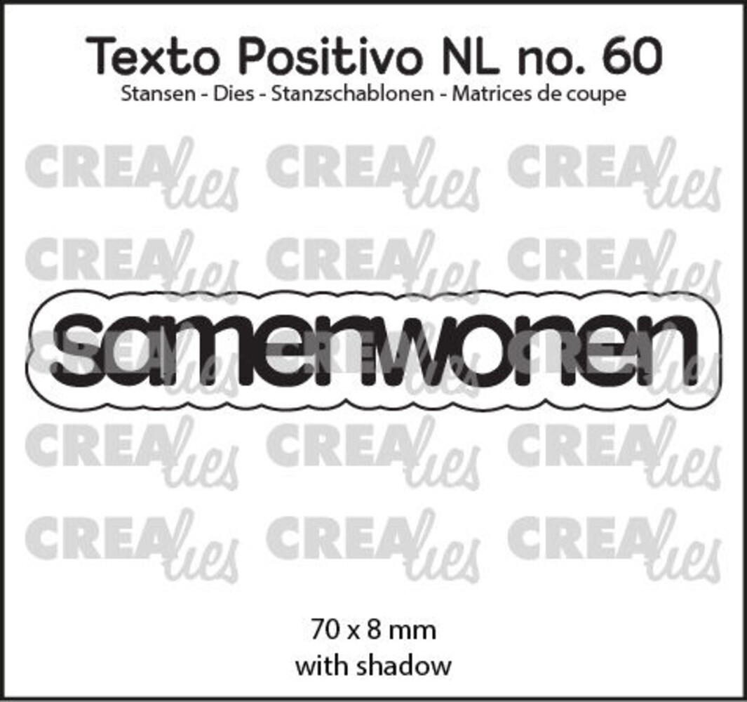 Crealies Texto Positivo Dies Samenwonen (POSNL60)