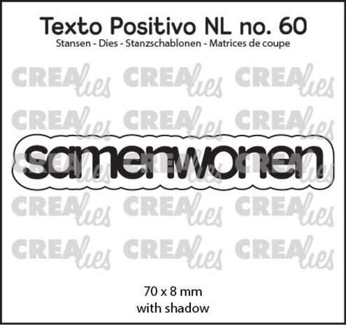 Crealies Texto Positivo Dies Samenwonen (POSNL60)