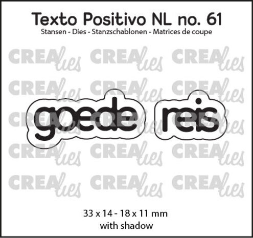 Crealies Texto Positivo Dies Goede Reis (POSNL61)