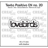 Crealies Texto Positivo Dies Lovebirds (POSEN20)