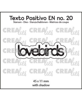 Crealies Texto Positivo Dies Lovebirds (POSEN20)
