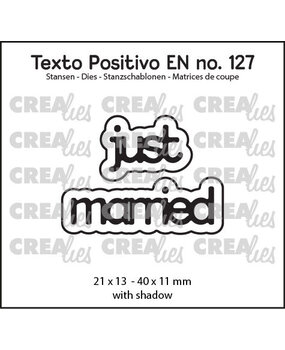 Crealies Texto Positivo Dies Just Married (POSEN127)