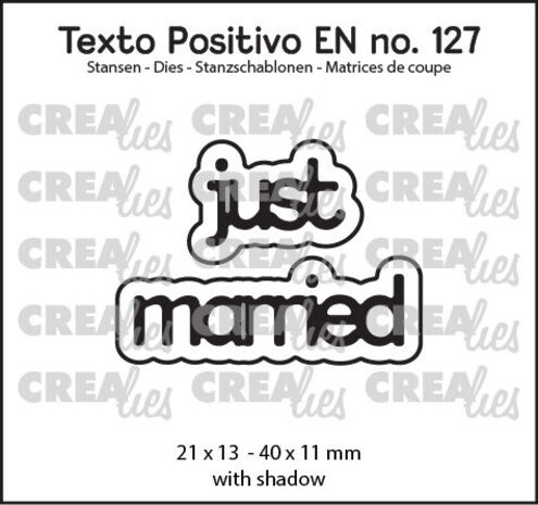 Crealies Texto Positivo Dies Just Married (POSEN127) Crealies Texto Positivo Dies Just Married (POSEN127)