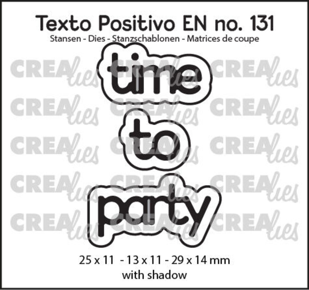 Crealies Texto Positivo Dies Time To Party (POSEN131) Crealies Texto Positivo Dies Time To Party (POSEN131)