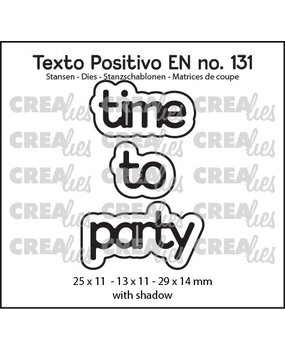 Crealies Texto Positivo Dies Time To Party (POSEN131)