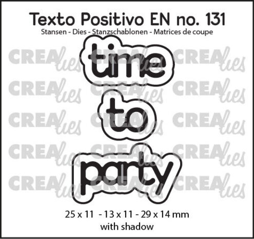 Crealies Texto Positivo Dies Time To Party (POSEN131) Crealies Texto Positivo Dies Time To Party (POSEN131)