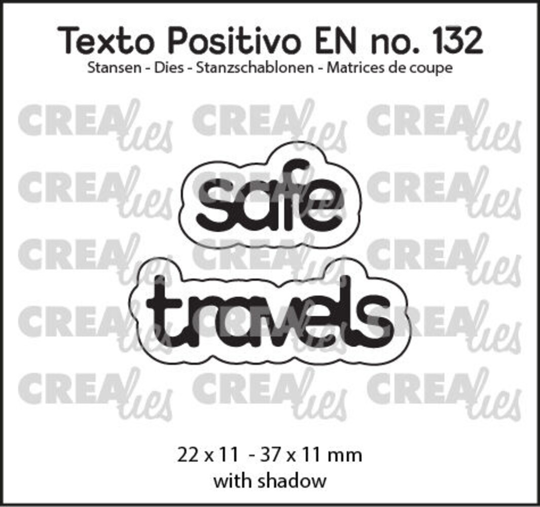 Crealies Texto Positivo Dies Safe Travels (POSEN132) Crealies Texto Positivo Dies Safe Travels (POSEN132)