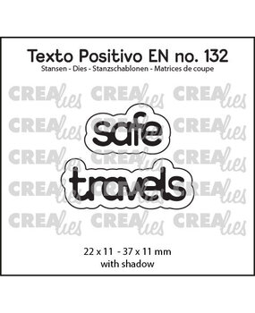 Crealies Texto Positivo Dies Safe Travels (POSEN132)