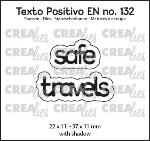 Crealies Texto Positivo Dies Safe Travels (POSEN132) Crealies Texto Positivo Dies Safe Travels (POSEN132)