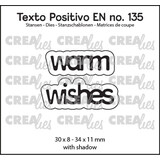 Crealies Texto Positivo Dies Warm Wishes (POSEN135)